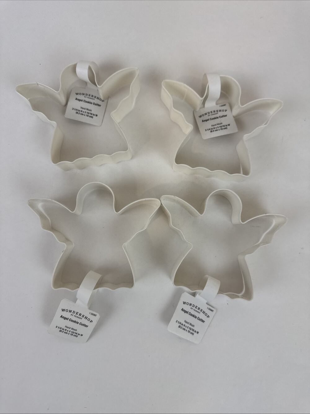 Target Wondershop white angel cookie cutter lot of 4 New with tags Christmas